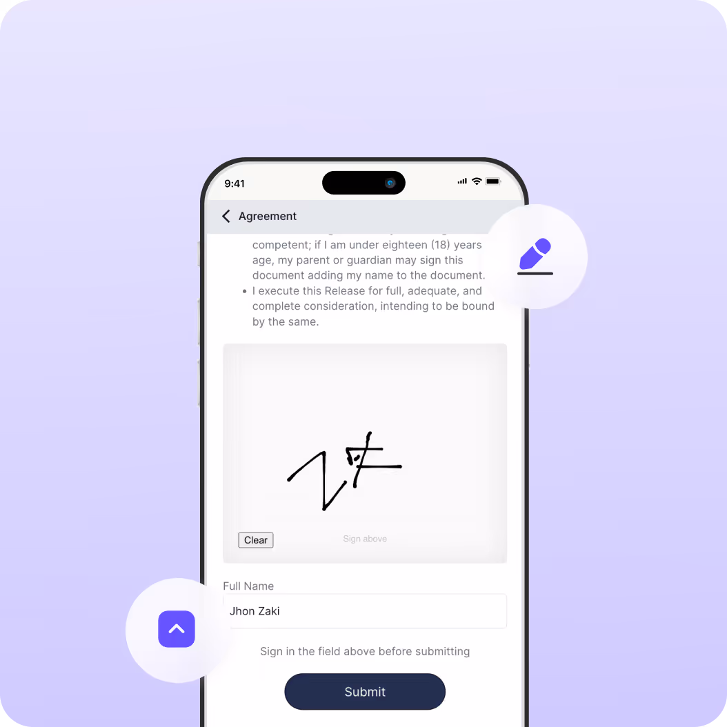 SuiteVerify digital rental agreement and guest identity verification screen