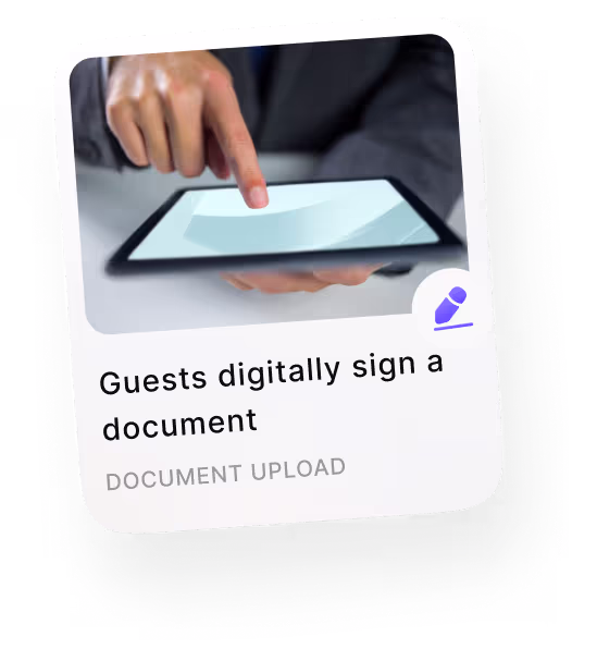 Guest digitally signing document
