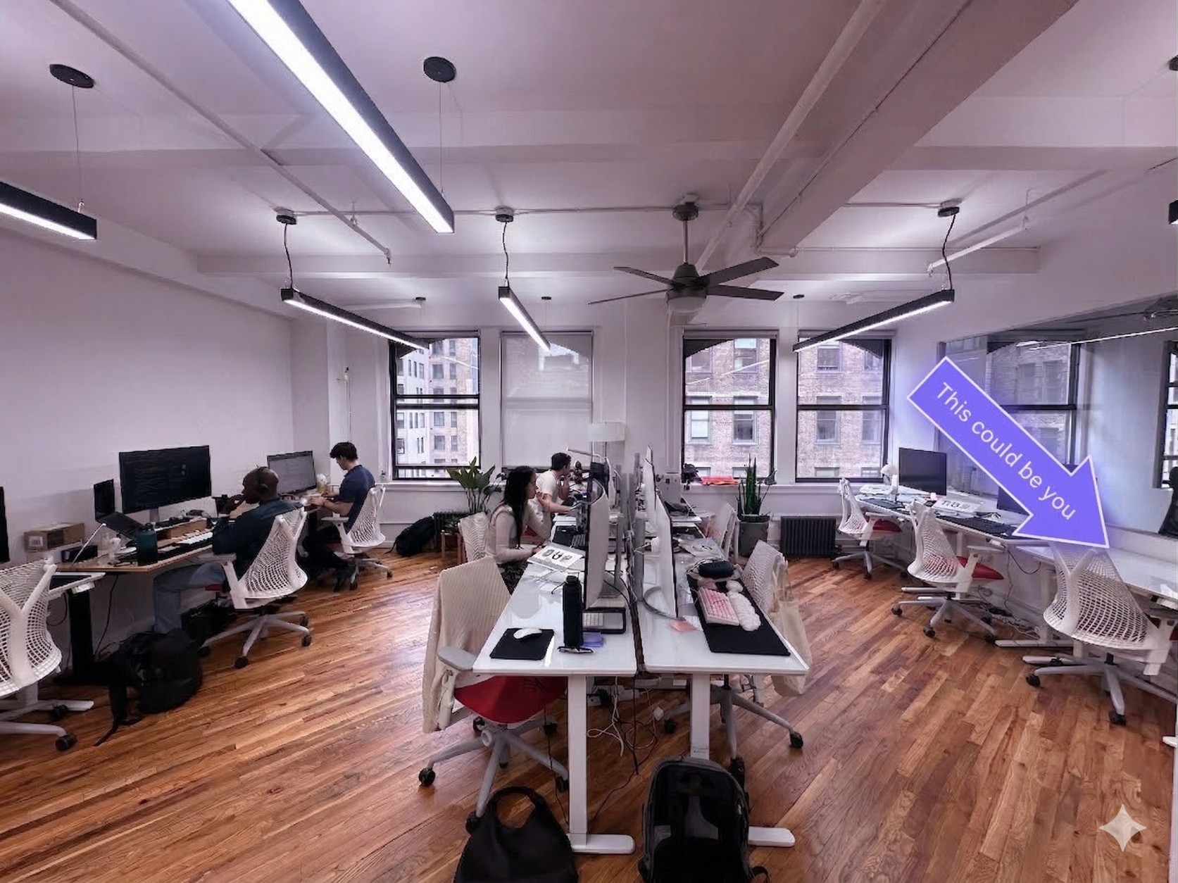 SuiteOp NYC office with an empty desk waiting for you